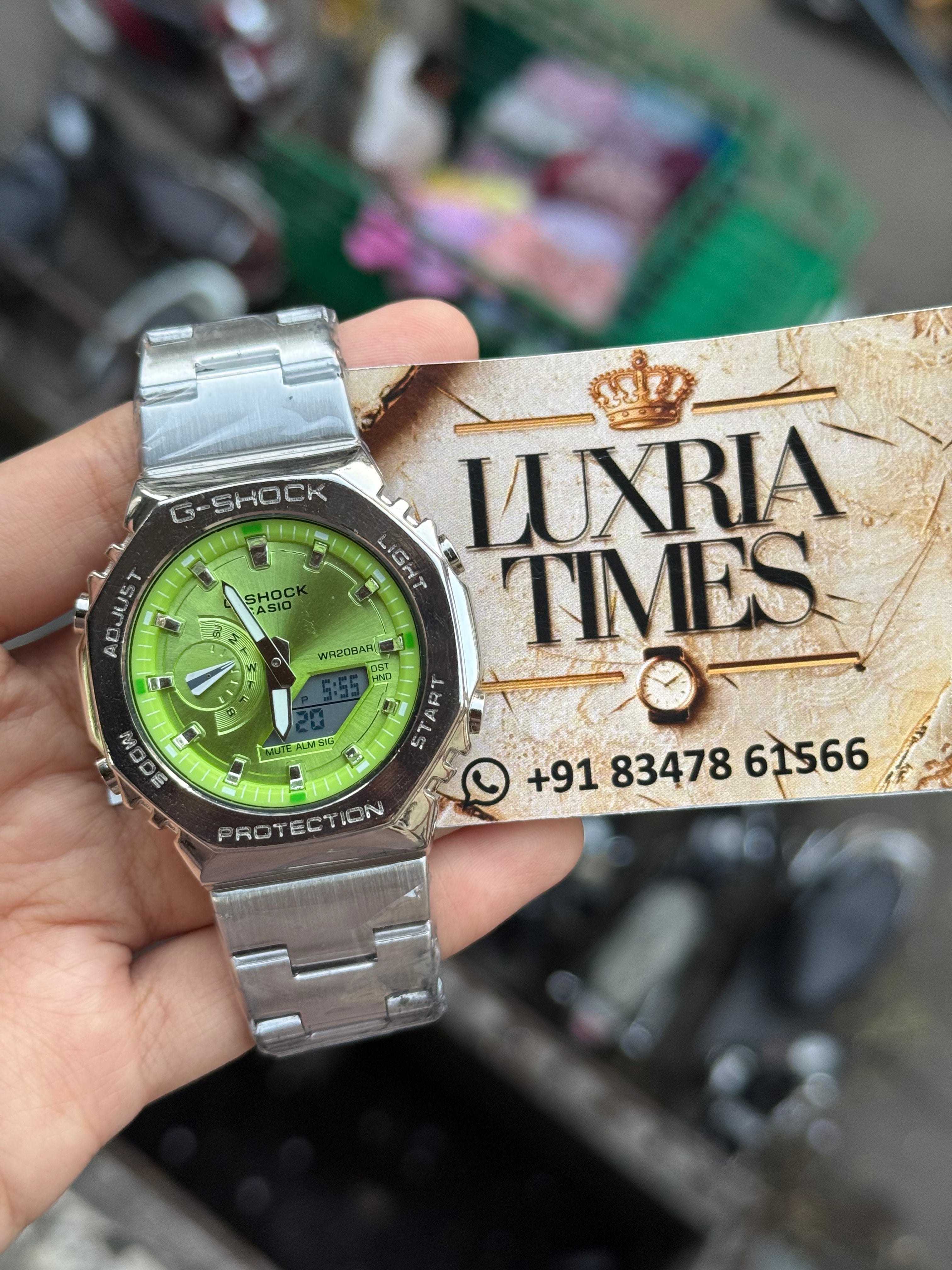 G-Shock GM-2110D All Working Silver Green
